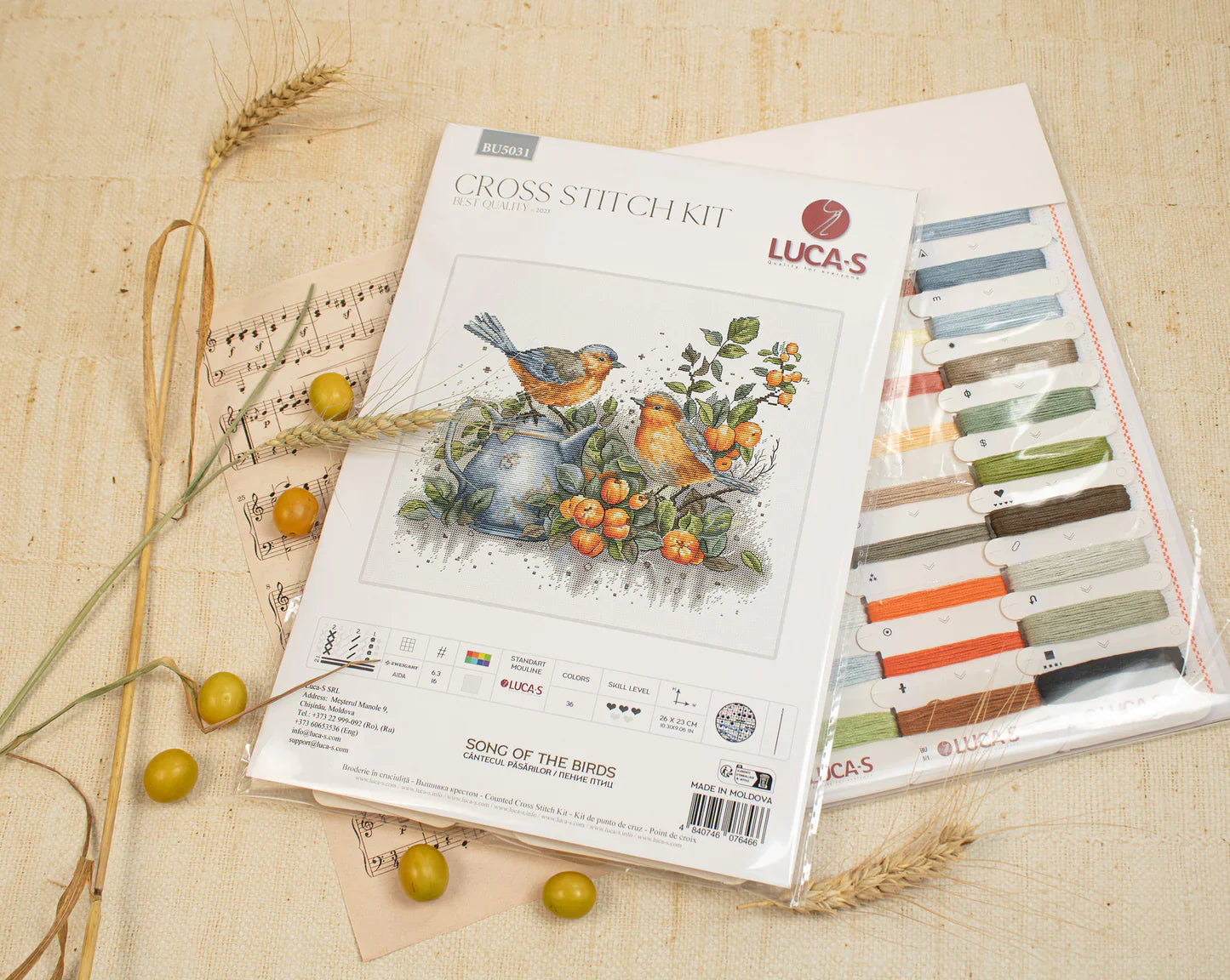 Kit de Punto de Cruz - Canción de los Pájaros - BU5031 Luca-S