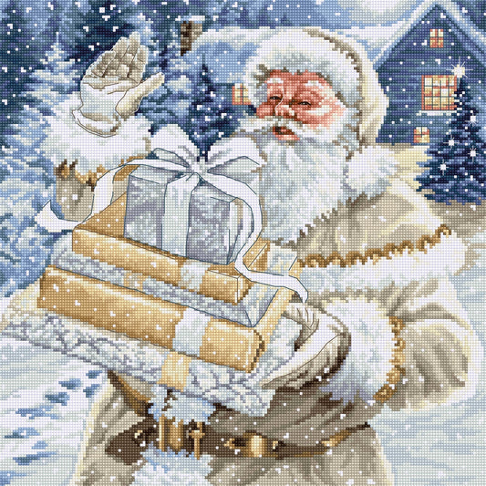Kit de Punto de Cruz. Papá Noel y Regalos - BU5034 Luca-S