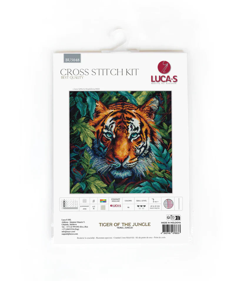 Kit de Punto de Cruz Luca-S - Tiger of the Jungle, BU5048