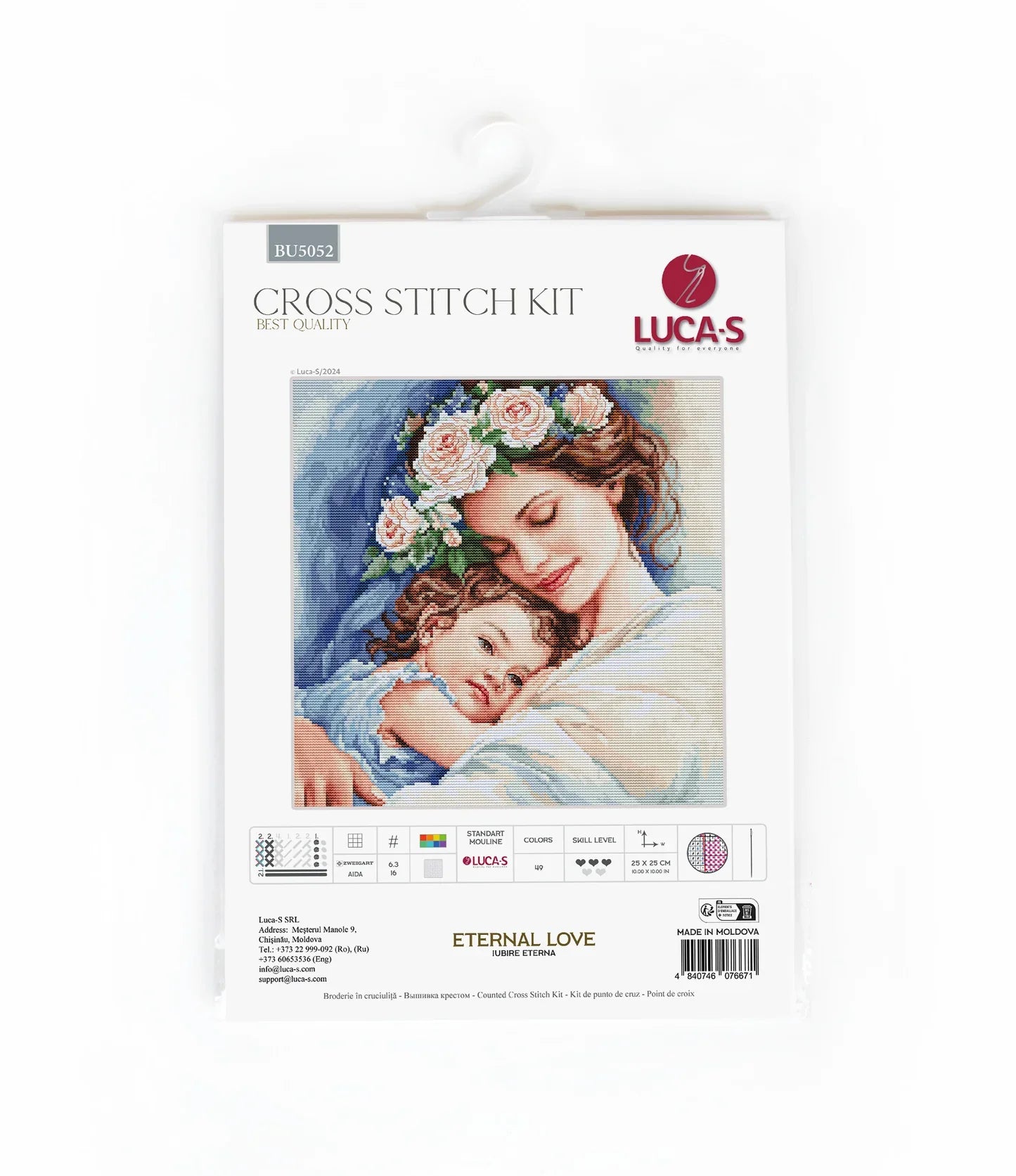 Kit de punto de cruz Luca-S - Eternal Love, BU5052