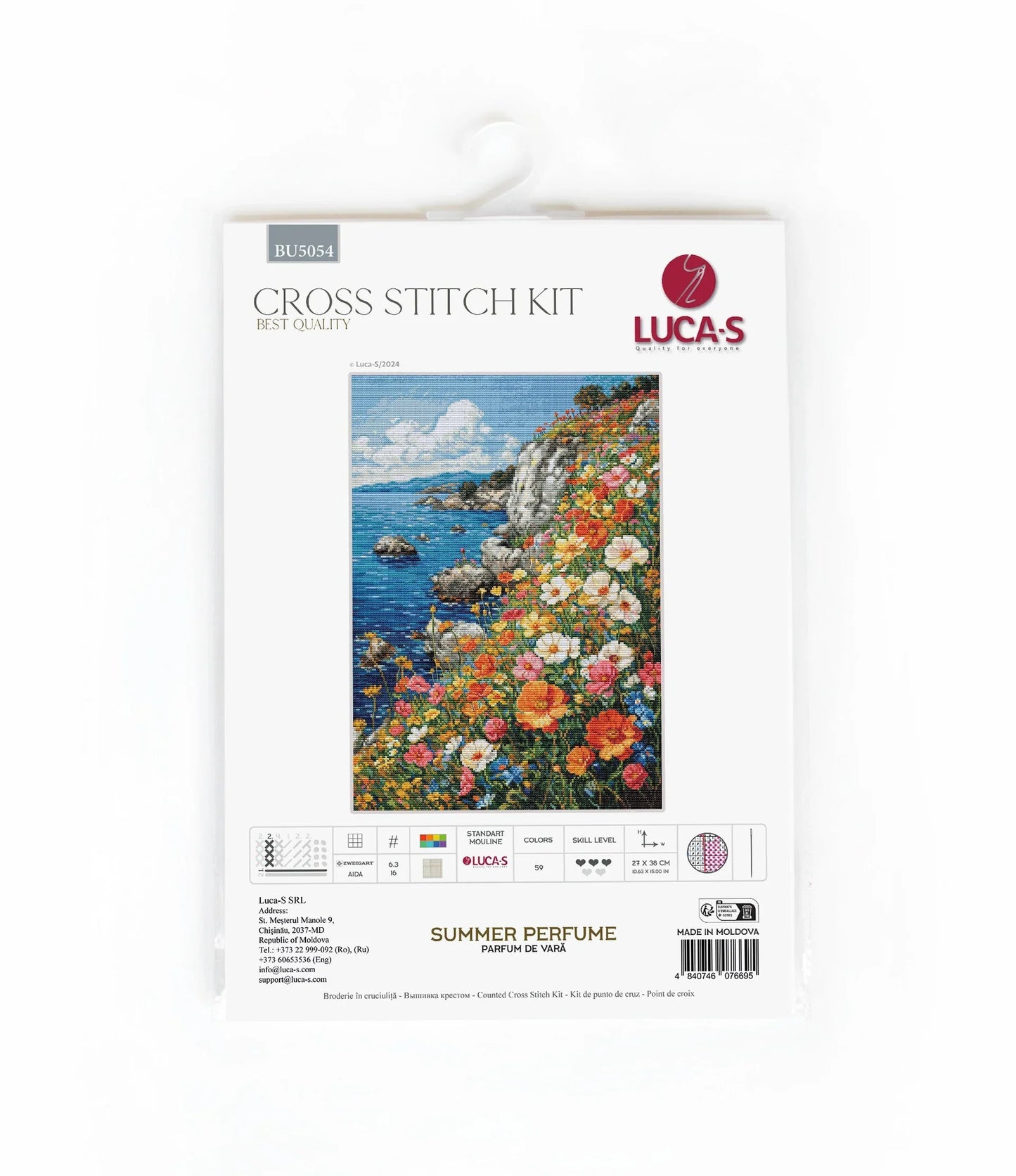 Kit de Punto de Cruz Luca-S - "Summer Perfume" BU5054