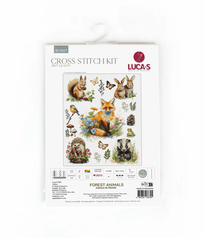 Kit de Punto de Cruz Luca-S - Animales del Bosque, BU5057