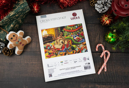 Kit de Punto de Cruz "El Pequeño Travieso de Papá Noel" – Luca-S BU5079