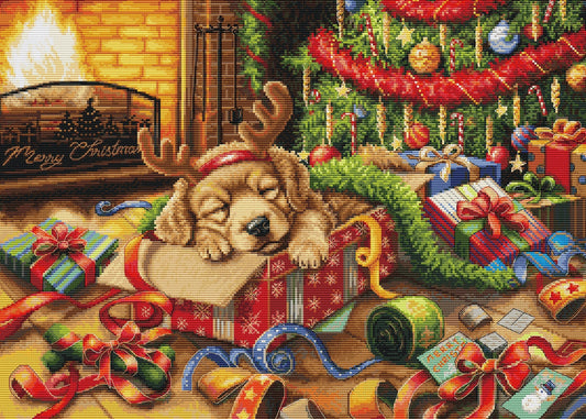 Kit de Punto de Cruz "El Pequeño Travieso de Papá Noel" – Luca-S BU5079
