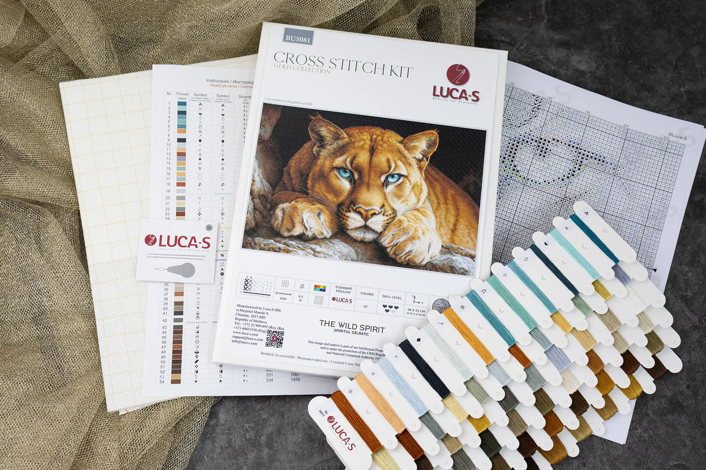 Kit de Punto de Cruz "El Espíritu Salvaje" – Luca-S GOLD BU5081