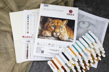 Kit de Punto de Cruz "El Espíritu Salvaje" – Luca-S GOLD BU5081