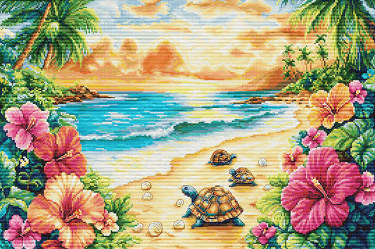Kit de Punto de Cruz Luca-S – Verano Tropical BU5089