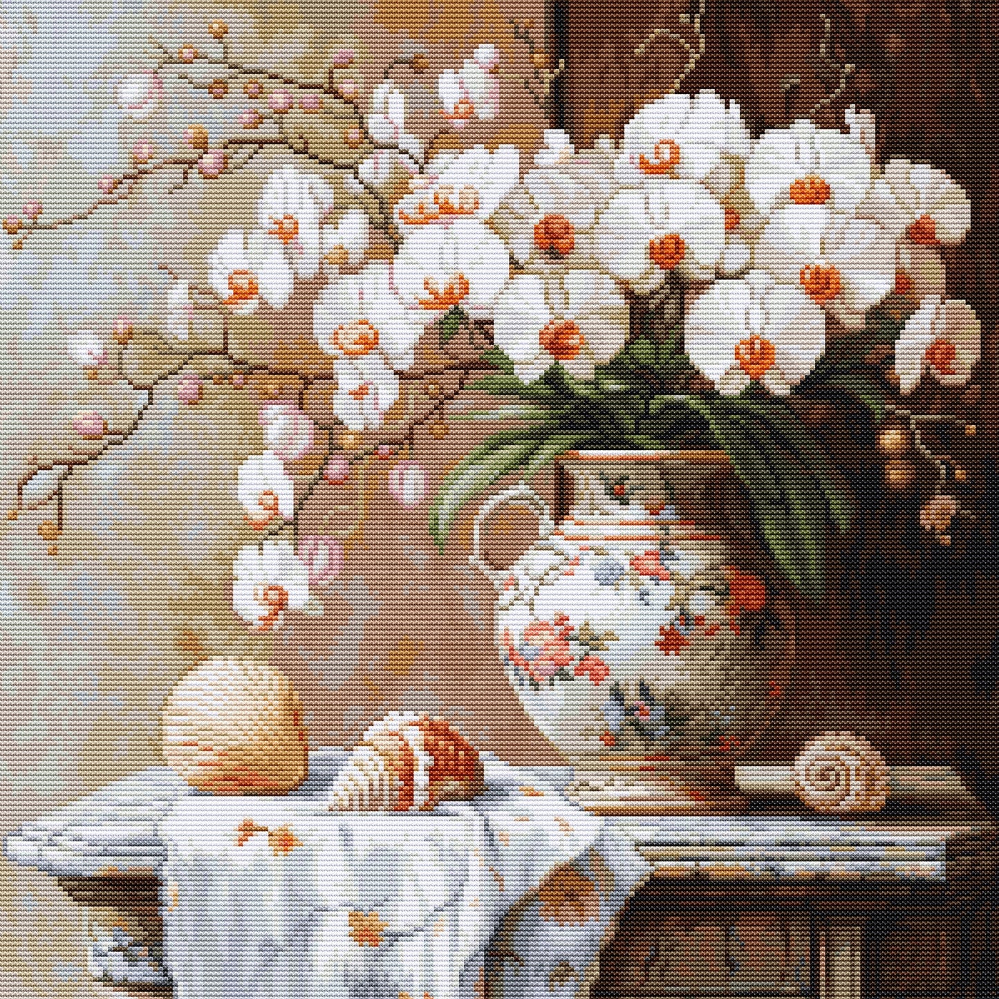 Kit de Punto de Cruz Luca-S GOLD – The Elegance of the Orchid, B714