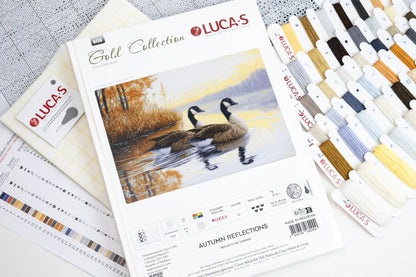 Kit de punto de cruz Luca-S GOLD “Autumn Reflections” B728