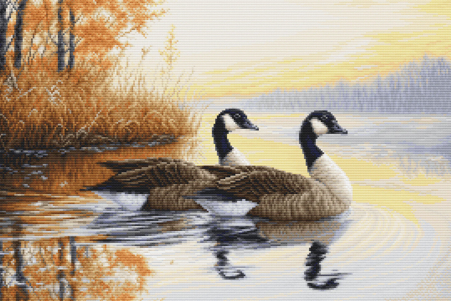 Kit de punto de cruz Luca-S GOLD “Autumn Reflections” B728