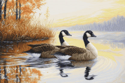 Kit de punto de cruz Luca-S GOLD “Autumn Reflections” B728
