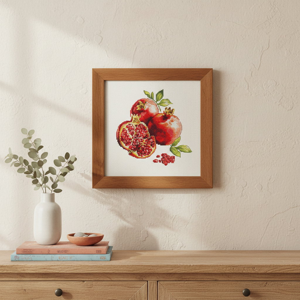 Kit de punto de cruz Luca-S “Mosaic – Heart of the Pomegranate” B7058