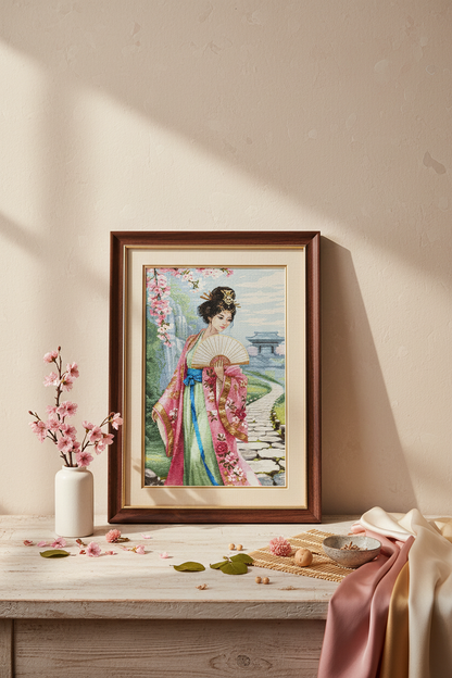 Kit punto de cruz Luca-S BU5105 The Song of Cherry Blossoms