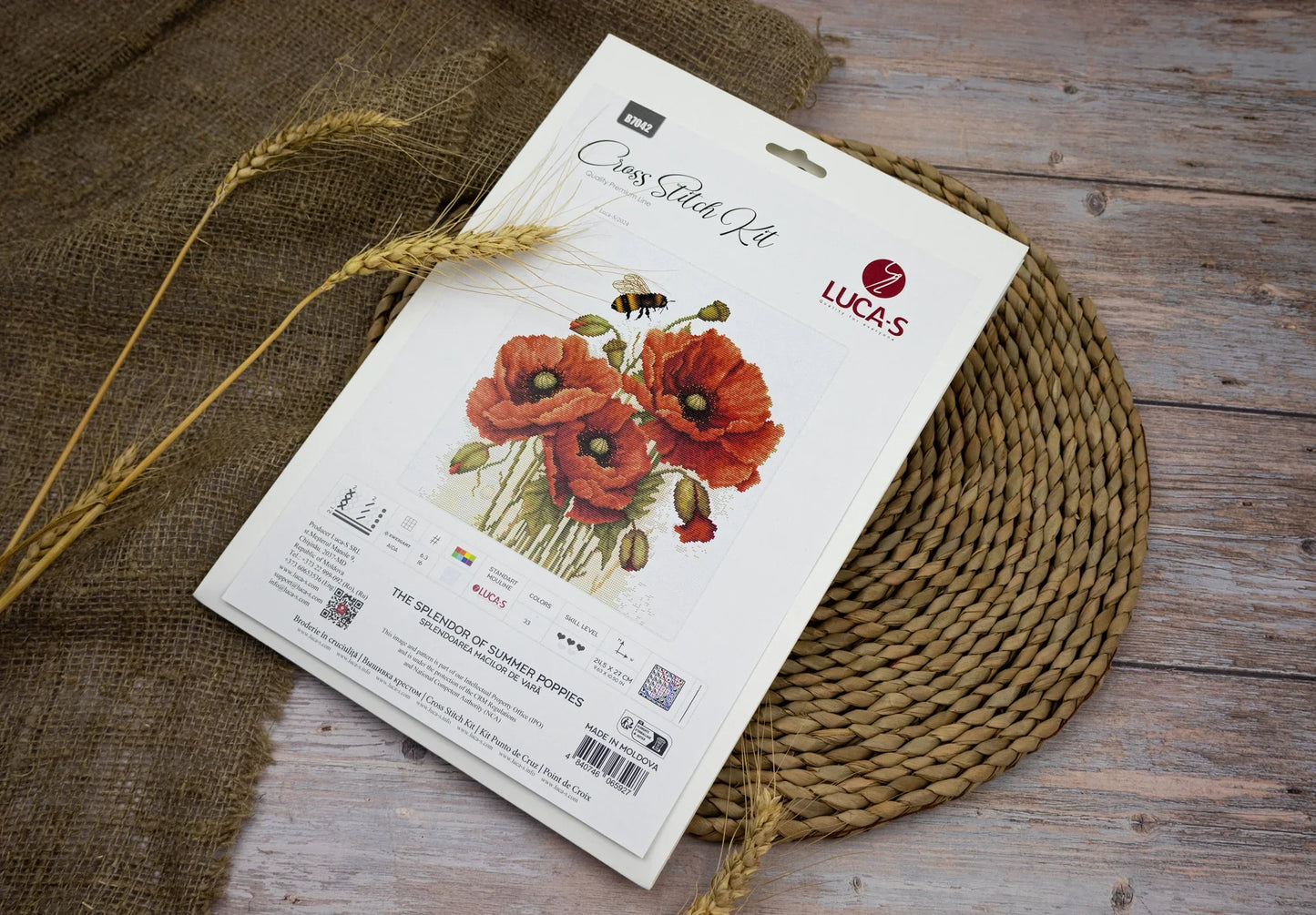 Kit de Punto de Cruz "El Esplendor de las Amapolas de Verano" B7042 de Luca-S