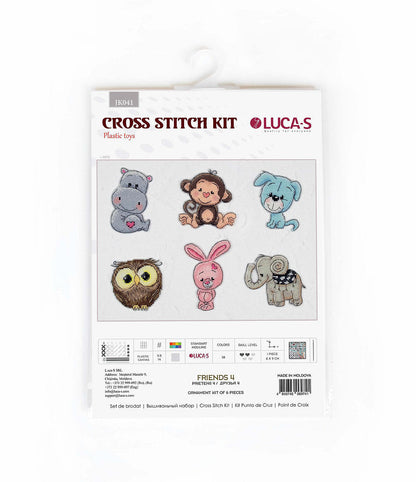 Kit de Punto de Cruz Animalitos Amigos No.4 de Luca-S - JK041