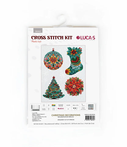 Kits de Punto de Cruz Juguetes - Adornos Navideños, JK042