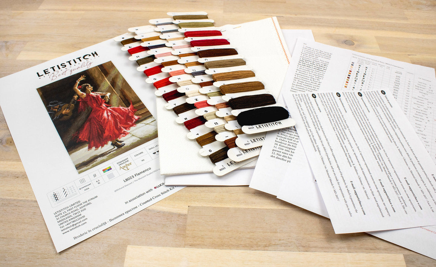 L8023 Flamenco - LETISTITCH - Kit de Punto de Cruz