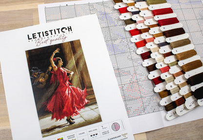 L8023 Flamenco - LETISTITCH - Kit de Punto de Cruz