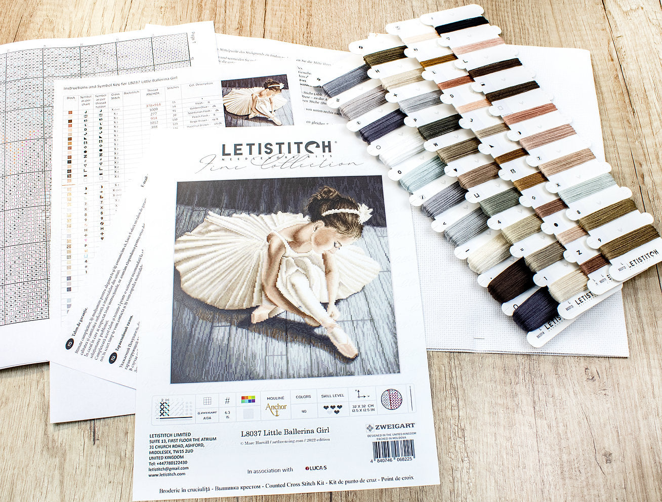 Kit de Punto de Cruz Pequeña Bailarina - L8037 LETISTITCH