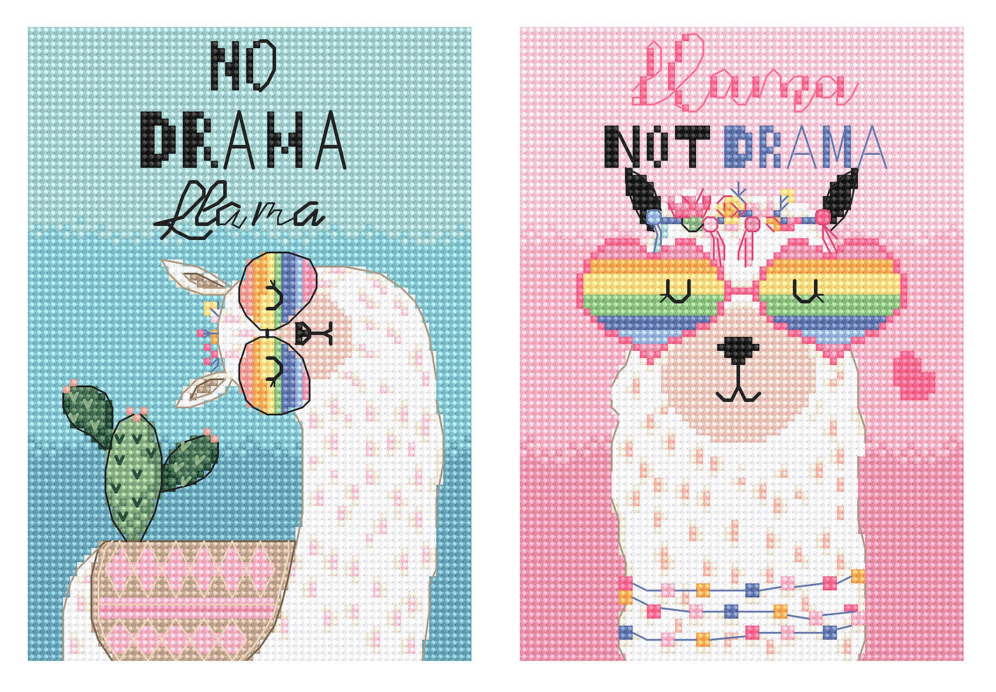 No Drama Llama - L8044 LETISTITCH - Kit de Punto de Cruz