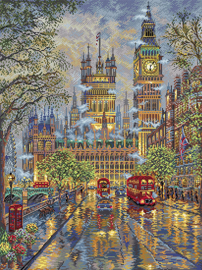 Kit de punto de cruz contado "El Palacio" Londres de Letistitch L8058