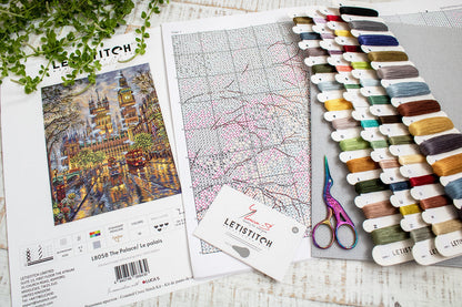 Kit de punto de cruz contado "El Palacio" Londres de Letistitch L8058