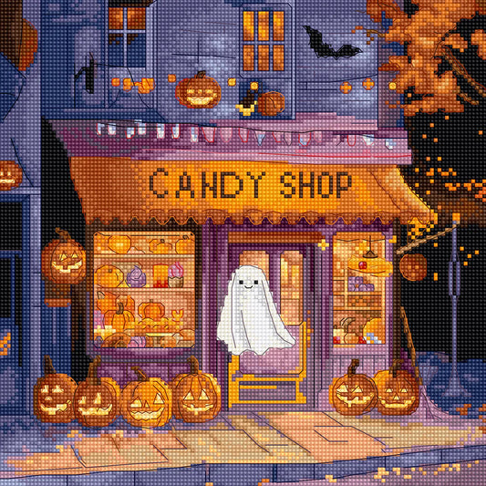 L9950 Pumpkin Lane - LetiStitch | Kit de punto de cruz otoñal
