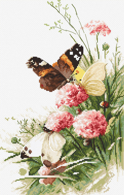 LETI 938 Butterflies in the field - Kit de Punto de Cruz LETISTITCH