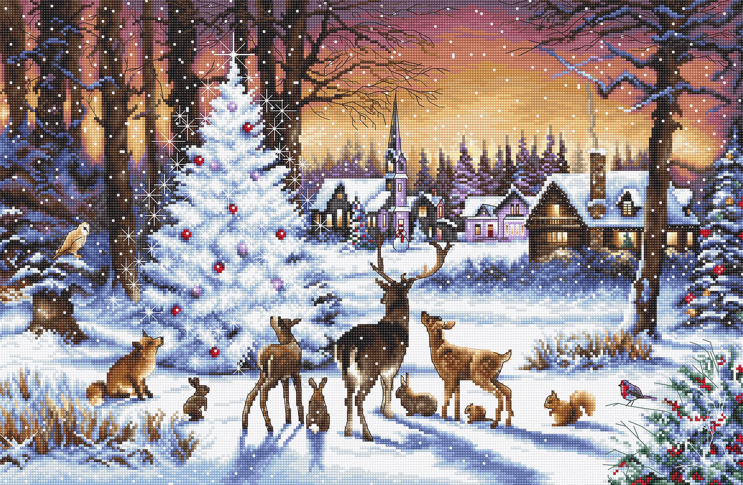Christmas Wood - LETI 947 LETISTITCH - Kit de Punto de Cruz