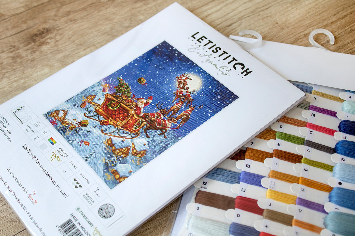 LETI 958 ¡Los renos en camino! - LETISTITCH - Kit de Punto de Cruz