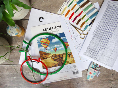 Globos sobre el Gran Cañón, Kit de Punto de Cruz - LETISTITCH LETI 961