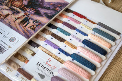 Kit de Punto de Cruz - Patinando hacia la noche - LETI 967 Letistitch