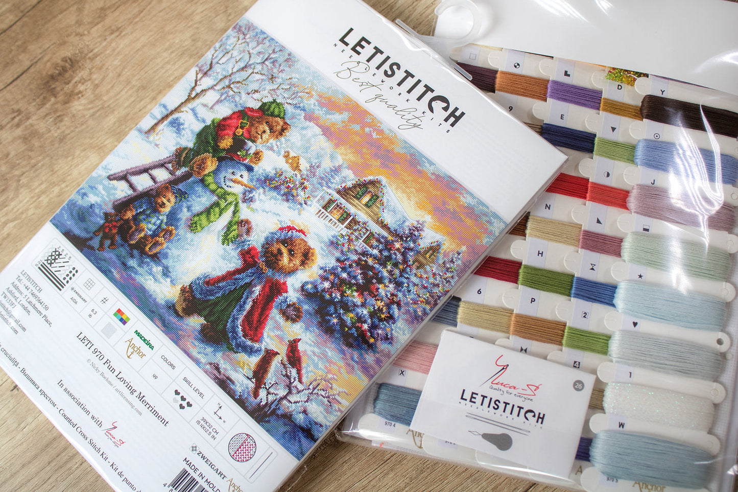LETI 970 Diversión amorosa alegría - LETISTITCH - Kit de Punto de Cruz