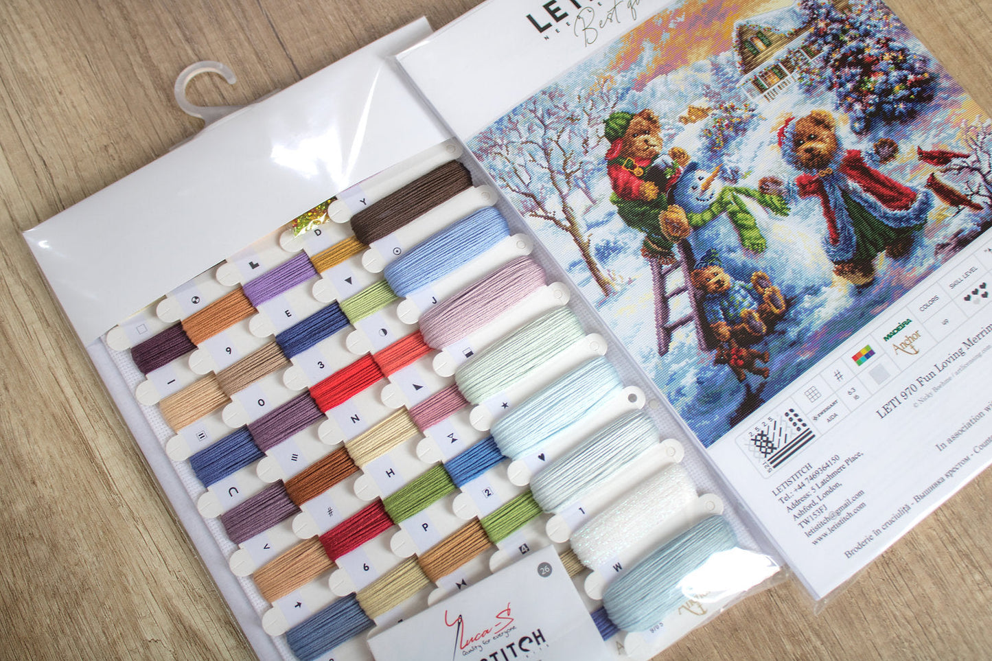 LETI 970 Diversión amorosa alegría - LETISTITCH - Kit de Punto de Cruz