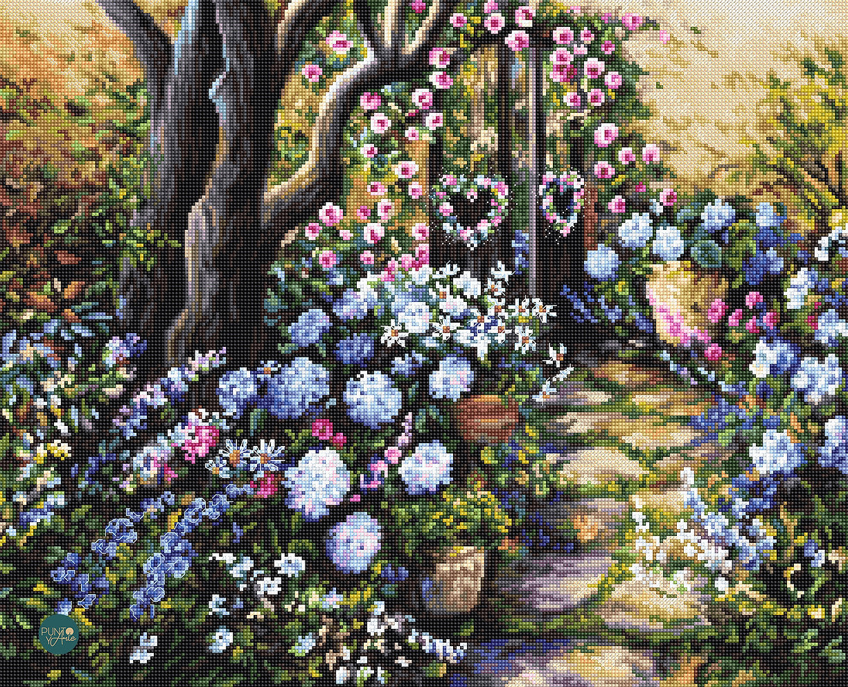 LETI 982 Mercado de flores - LETISTITCH - Kit de Punto de Cruz
