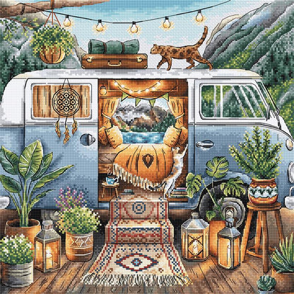 P017 Home is Where We Park It - Cross-Stitch Kit - Signature Collection