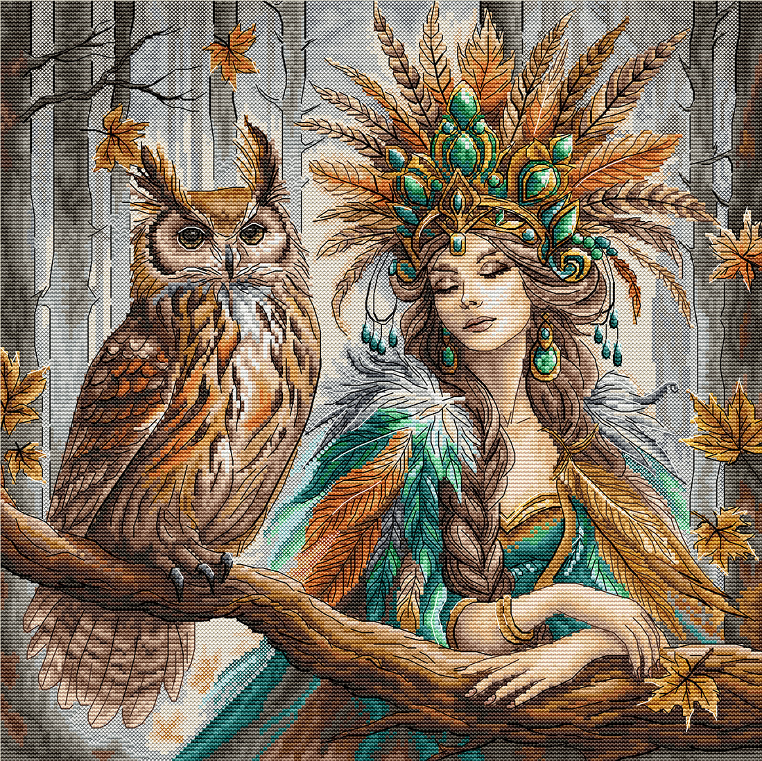 The Queen of the Forest - Cross Stitch Kit AVA P019