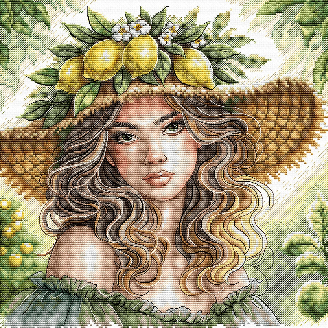 The Girl of the Lemons - Cross Stitch Kit AVA P043