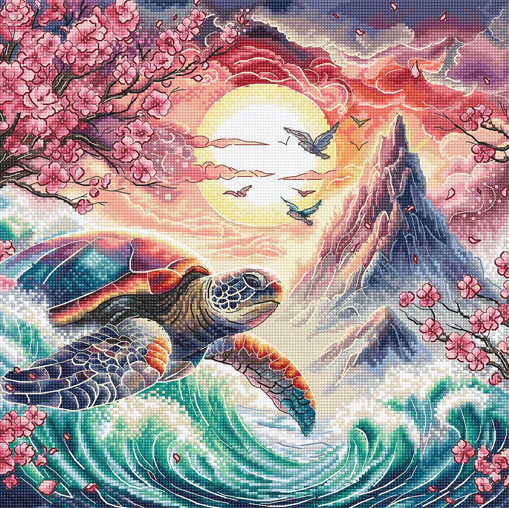 P056 The Turtle of the Rising Sun - Cross Stitch Kit AVA