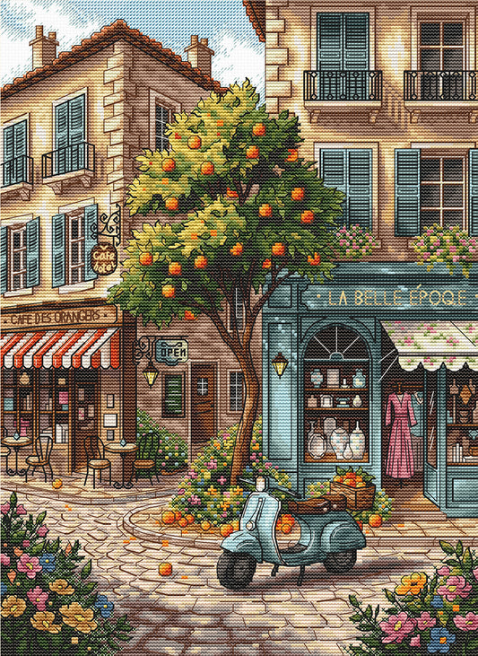 P062 Orange Tree Street – Cross-Stitch Kit - Signature Collection