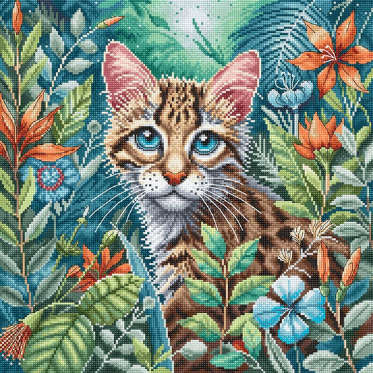 Kitten in Bloom - Cross Stitch Kit AVA P074