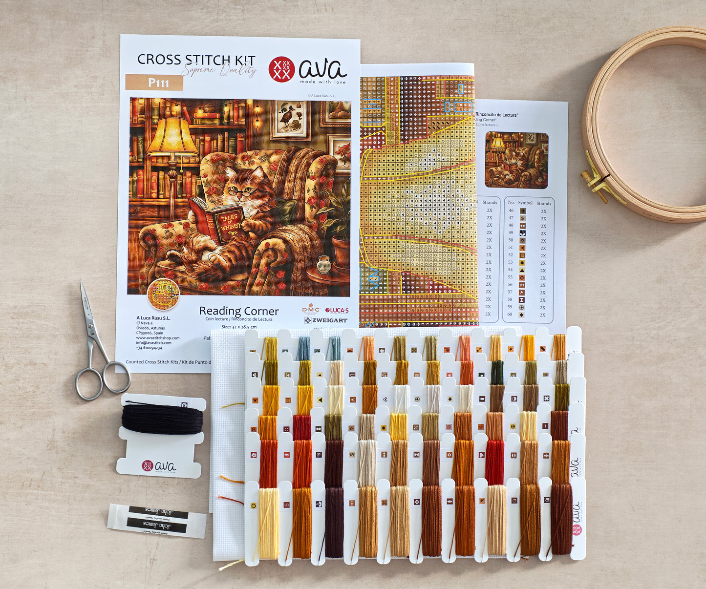 P111 Reading Corner - Cross Stitch Kit AVA
