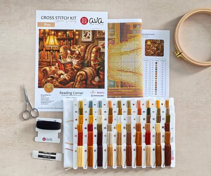 P111 Reading Corner - Cross Stitch Kit AVA