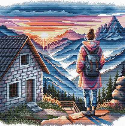 Sunrise on the Mountain - Cross Stitch Kit AVA P112