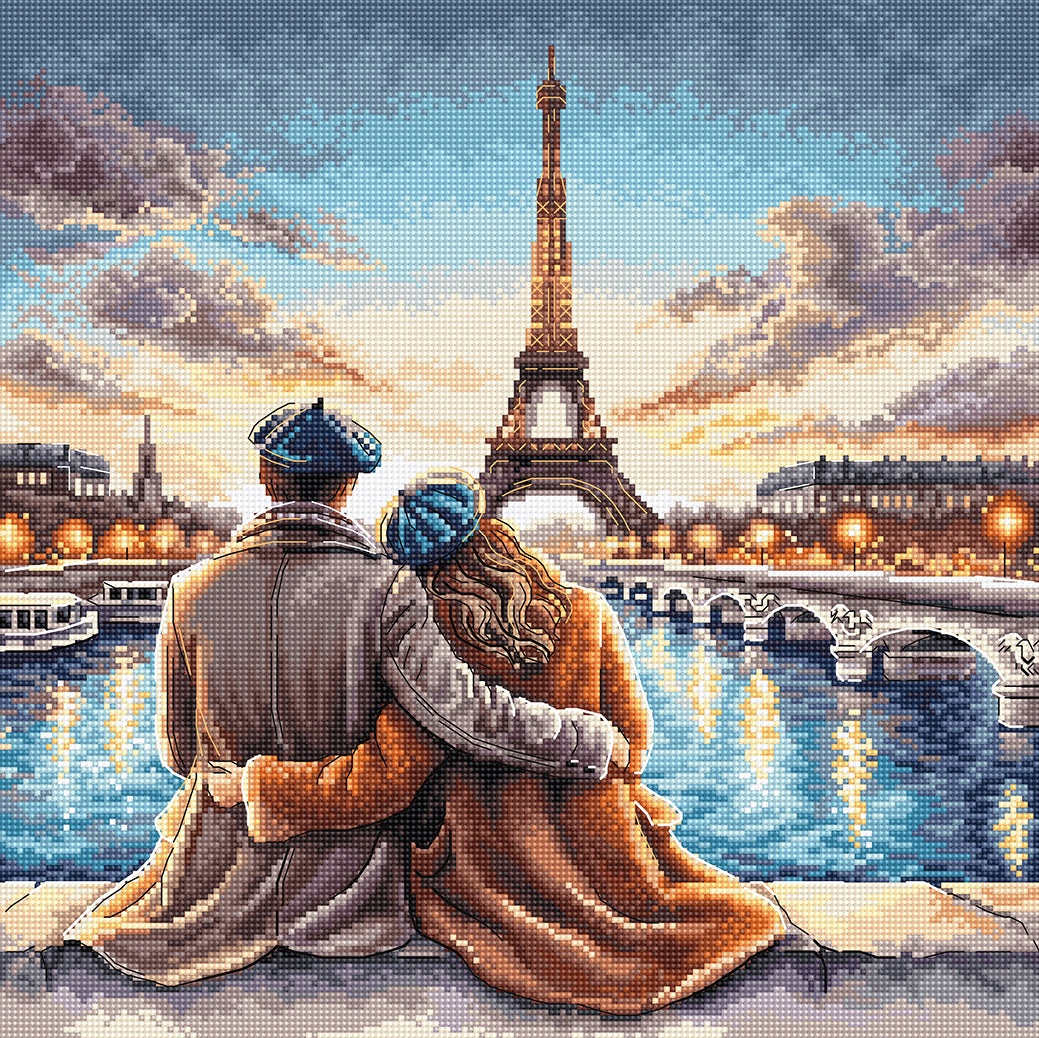 P119 Sunset in Paris - Cross-Stitch Kit - Signature Collection