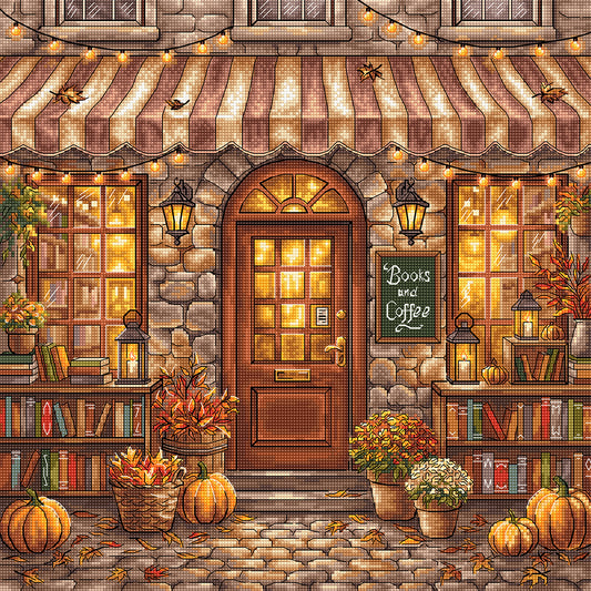 P130 Books and Coffee - Cross-Stitch Kit