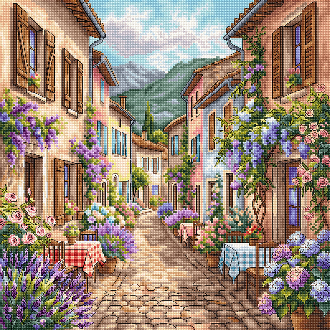 P141 A Stroll Through Provence - Cross Stitch Kit AVA