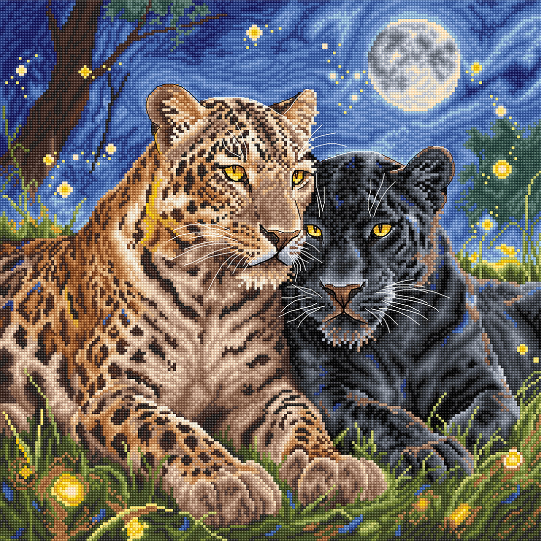 P160 The Night of the Felines - Cross Stitch Kit AVA