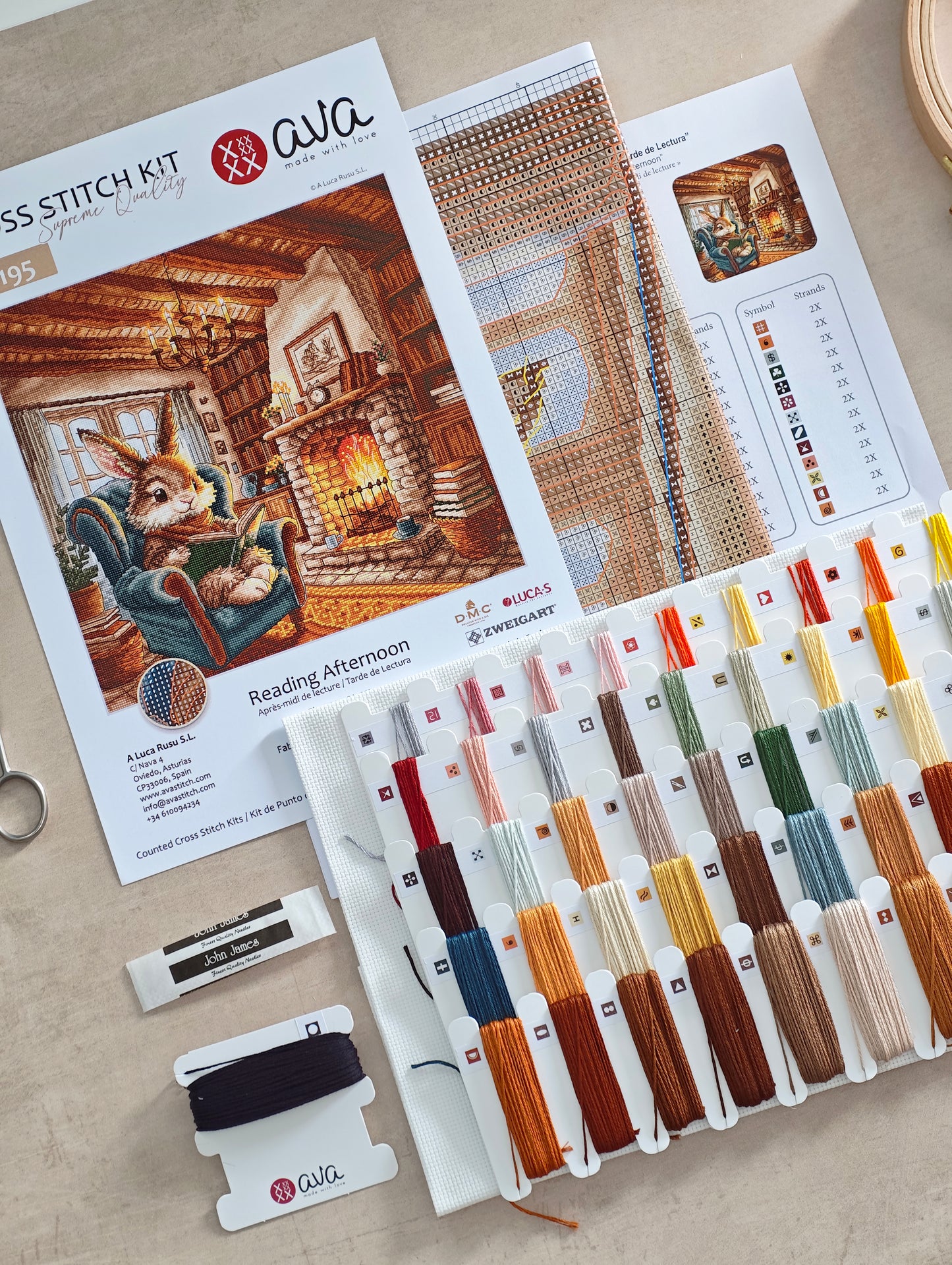 Afternoon of Reading - Cross Stitch Kit AVA P195
