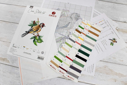 Goldfinch bird - B1197 Luca-S - Kit de Punto de Cruz